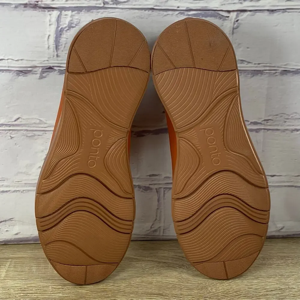 Ponto The Pacific Orange Lace-Up Oxford Shoes Women's Size 9 Casual Sneakers